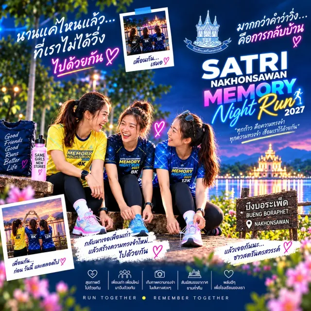 Satri Nakhonsawan Memory Night Run 2027's banner