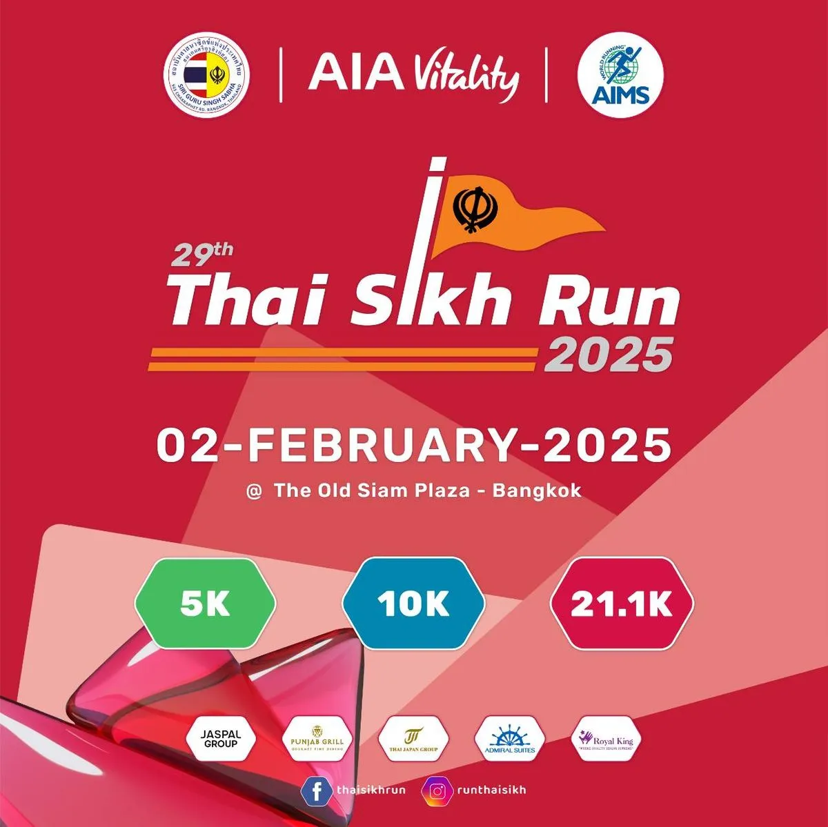 29th Thai Sikh Run 2025's banner