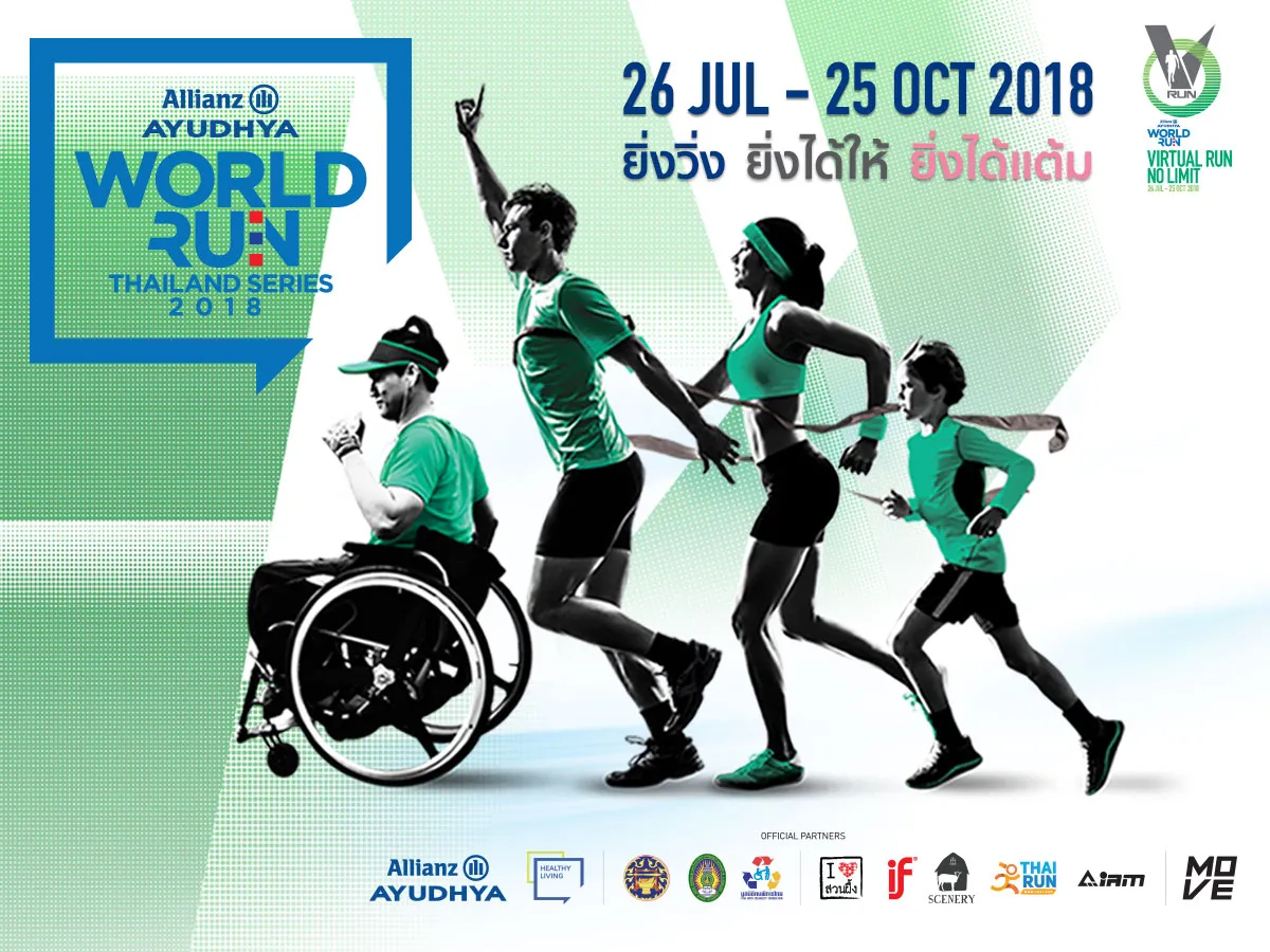 Allianz Ayudhya World Run Thailand Series 2018 - Virtual Run's banner