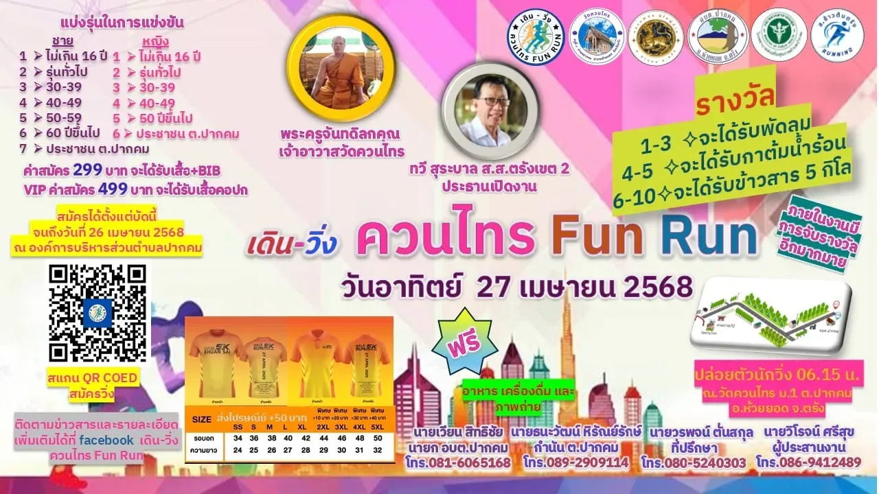 เดิน-วิ่ง ควนไทร FUN RUN's banner