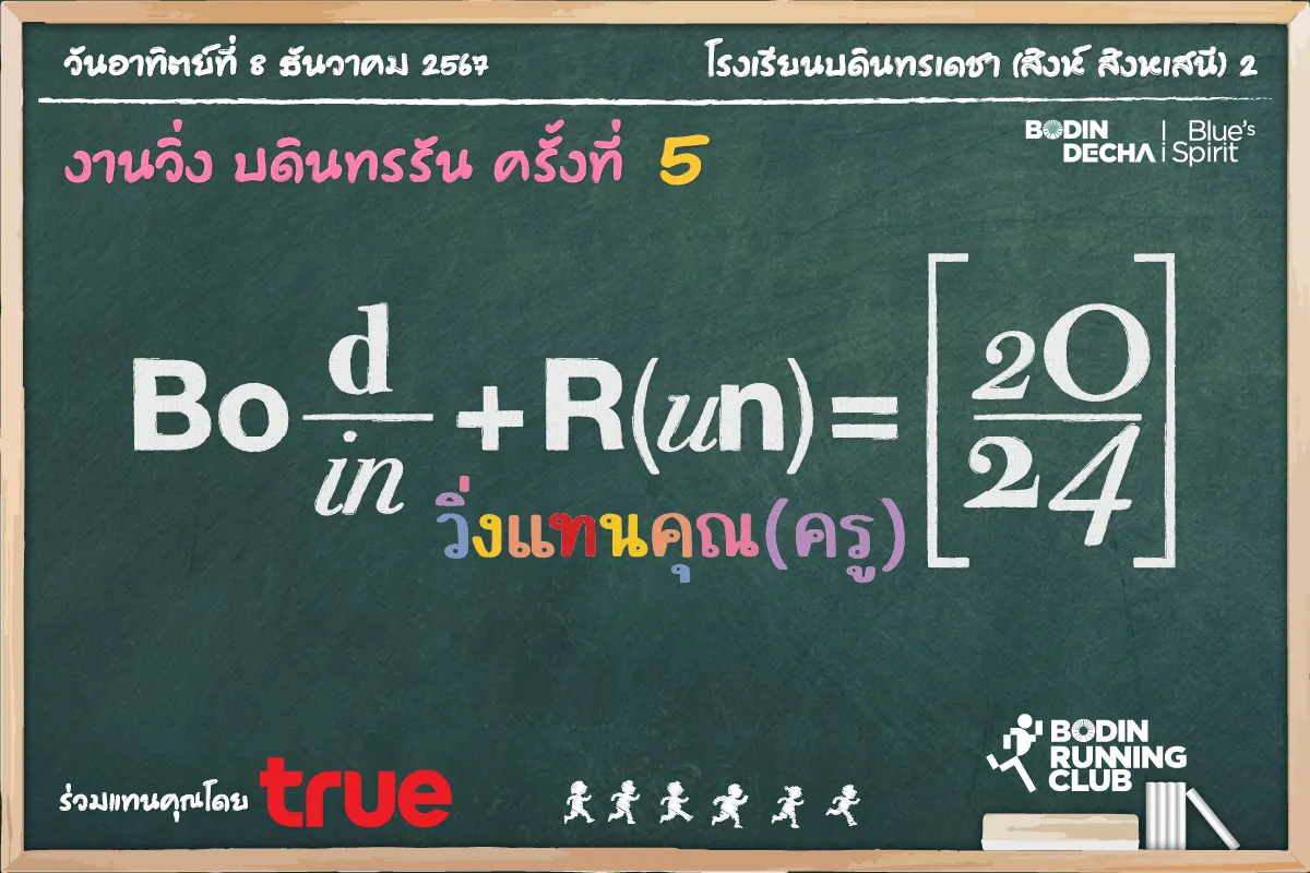 งานวิ่ง  BODIN Run 2024 วิ่งแทนคุณ(ครู)'s banner