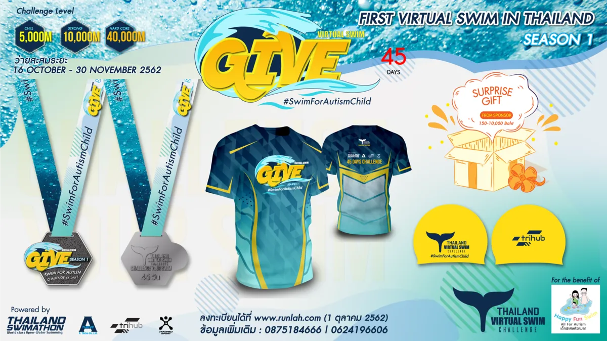 Thailand Virtual Swim Challenge “ว่ายได้ทุกที่ ได้ทุกเมื่อ ว่ายเพื่อส่งต่อ”'s banner